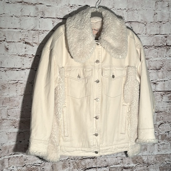 Free People Holly Cozy Denim Jacket - Picture 4 of 9